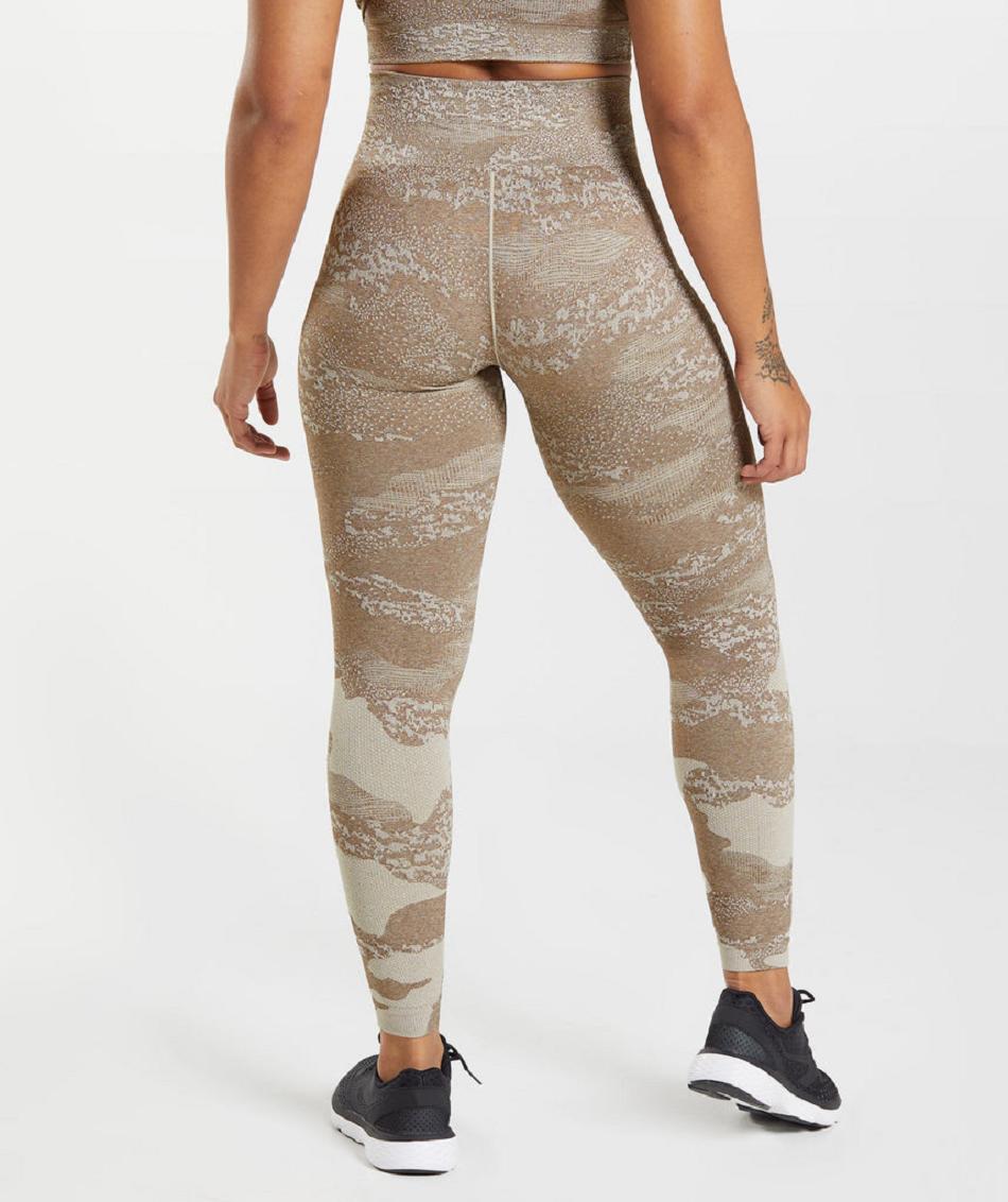 Leggins Gymshark Adapt Camo Seamless Mujer Gris Marrones | CO 2873RVD